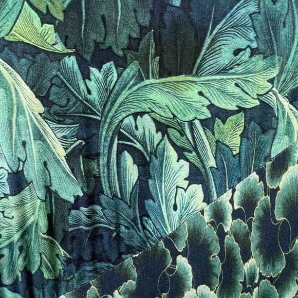 Soft surroundings Saunterre Tropical Green Leaf Print Maxi Dress - Picture 5 of 8